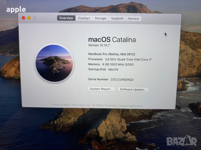 15,4'' Retina Core i7 MacBook Pro A1398 (Late-2012), снимка 9 - Лаптопи за дома - 44716999