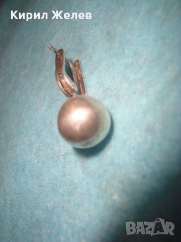 СТАРА СРЕБЪРНА АНГЛИЙСКА ОБЕЦА РЪЧНА МАЙСТОРСКА ИЗРАБОТКА СТЕРЛИНГ СИЛВЪР 25671, снимка 7 - Обеци - 35736116