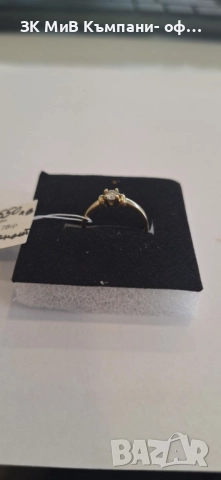 Златен Пръстен с диамант 1,78гр/14к.  03501-25  , снимка 6 - Пръстени - 51534354