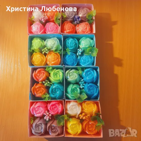 Кутии с глицеринови сапунчета , снимка 3 - Изкуствени цветя - 48733848