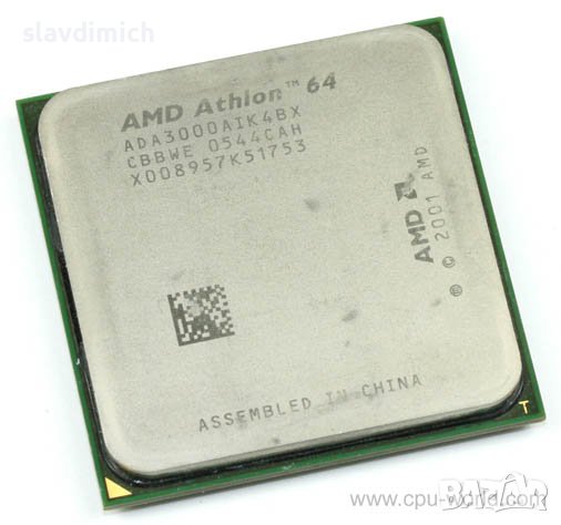 Процесор за компютър AMD athlon 64 ada3000aik4bx 3000+ Socket 754 2Ghz