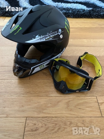 Кросова каска MONSTER, Full Face, DOT, Размер: M -Вело, Мото, Скутер, снимка 2 - Аксесоари за велосипеди - 52064945