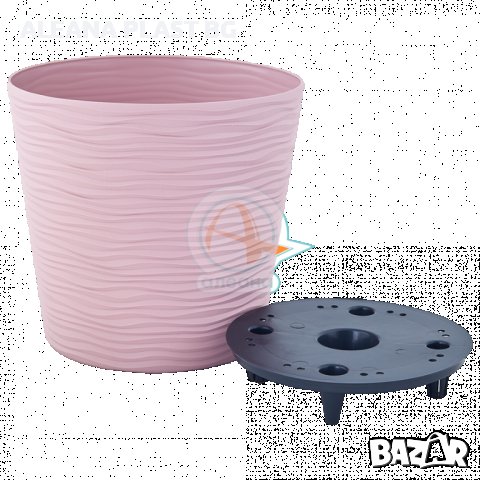 Ниска саксия ФЮЖЪН D12*11СМ с дренаж-5 размера, снимка 4 - Саксии и кашпи - 41181896