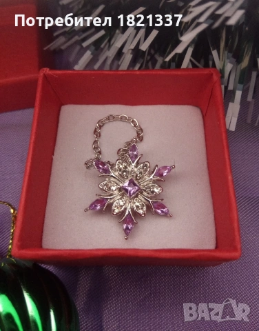 Колие Снежинка , снимка 2 - Колиета, медальони, синджири - 53167439