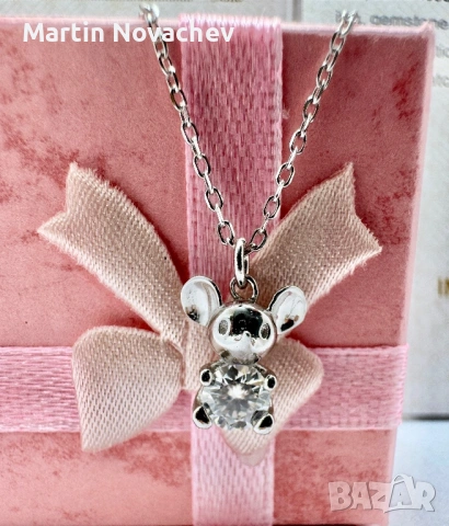 Сребърно колие с мойсанит (Диамант) 0.5 карата, снимка 13 - Колиета, медальони, синджири - 53012330