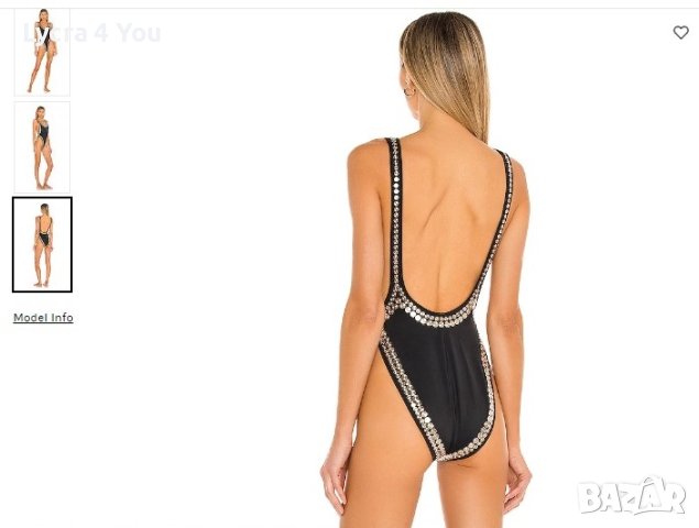 Stud Marissa цял бански S от Norma Kamali (Made in USA), снимка 8 - Бански костюми - 41660397