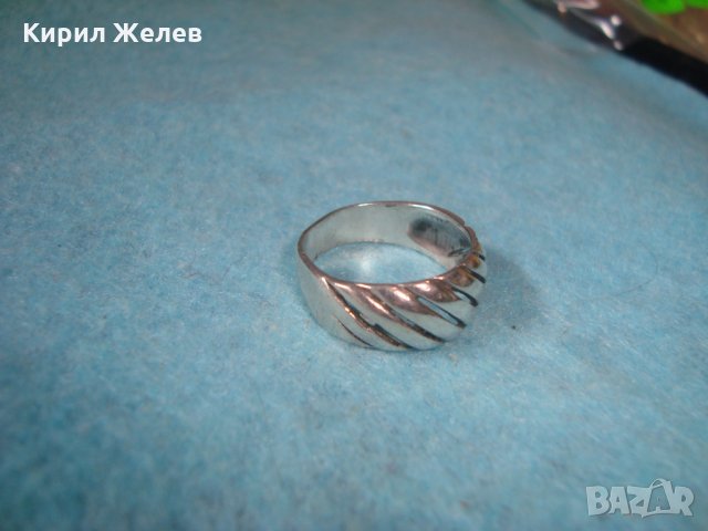 СТАР СРЕБЪРЕН АРТ ДЕКО ПРЪСТЕН ВИСОКА ПРОБА СРЕБРО АНГЛИЯ АЖУРНА МАЙСТОРСКА РЪЧНА ИЗРАБОТКА 25805, снимка 11 - Пръстени - 35747958