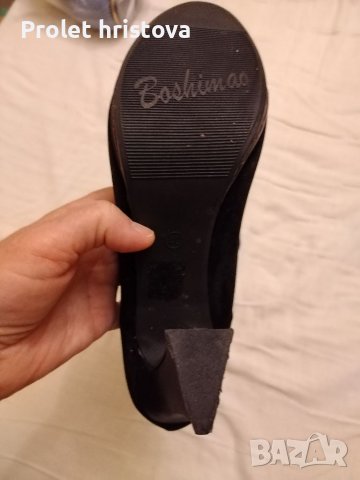 Официални обувки, цвете на закопчалката, снимка 5 - Дамски обувки на ток - 39807270