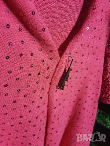 Пончо/ наметало с паети и с плетени ръкавчета, снимка 2 - Други - 44380661