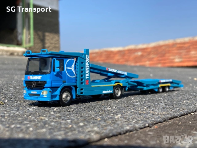 Mercedes Actros 1844 MP2 Kässbohrer SuperTrans Herpa 1:87 Автовоз, снимка 2 - Колекции - 53055804