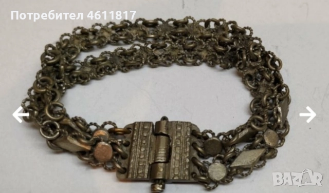 Възрожденска сребърна гривна, снимка 3 - Гривни - 52176061