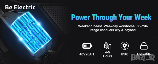 НОВО!! Електрически Велосипед YVY C20 (Q20) 750W 20AH FATBIKE, снимка 8 - Велосипеди - 52024480