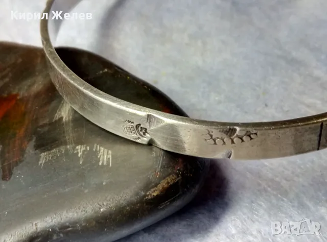 СТАРА ОСМАНСКА МАЙСТОРСКА МАСИВНА СРЕБЪРНА ГРИВНА СРЕБРО ВИСОКА ПРОБА с 2 РЕДКИ МАРКИРОВКИ 30814, снимка 10 - Антикварни и старинни предмети - 49959892