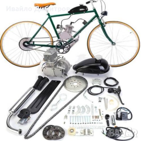 Бензинов вело двигател / двигател за колело 100куб, снимка 4 - Велосипеди - 41996877