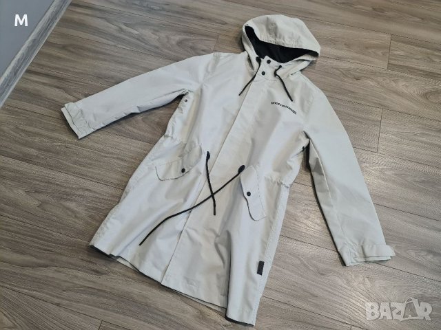 Жестоко мъжко издължено яке / ветровка / шлифер BERSHKA. С качулка и джобове. 