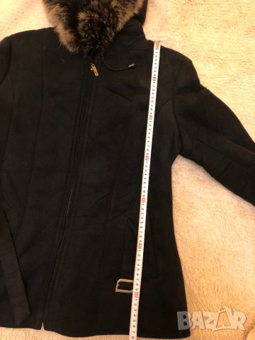 черно палто/кожухче с качулка, снимка 10 - Палта, манта - 42236449