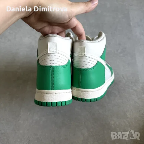Мъжки кецове Nike Dunk High White Green, снимка 5 - Маратонки - 56121848