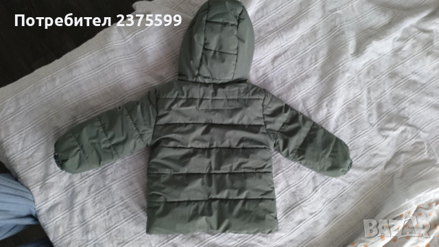 Детско ватирано яке в пастелно зелено, снимка 3 - Детски якета и елеци - 52954457