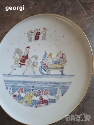 немска коледна порцеланова чиния     8/4, снимка 5 - Декорация за дома - 50996256