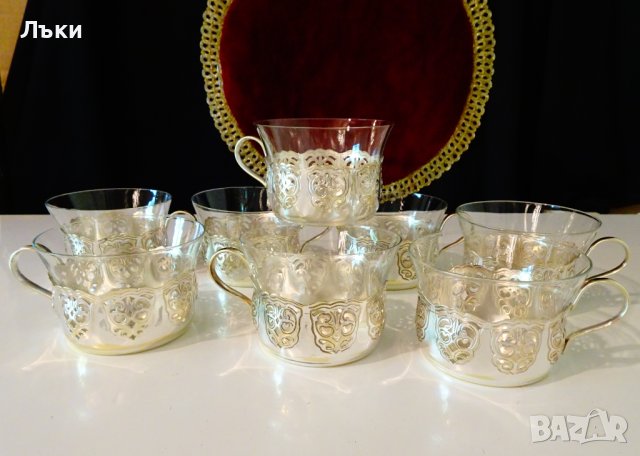 Посребрен сервиз чаши 8 броя. 