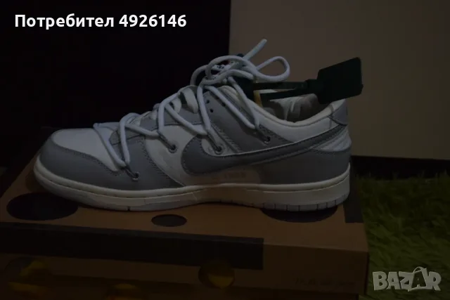 ЧИСТО НОВИ! Nike X Off-White x Off-White Dunk Low sneakers, снимка 3 - Маратонки - 55753844