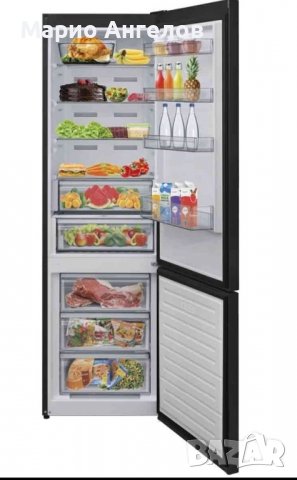 Хладилник с фризер No frost A+++ Нов инокс с диспенсър 60 месеца гаранция, снимка 11 - Хладилници - 39692287