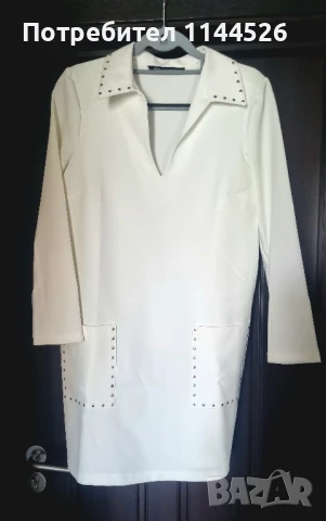 Нова бяла рокля Zara,  прав модел, XS/S