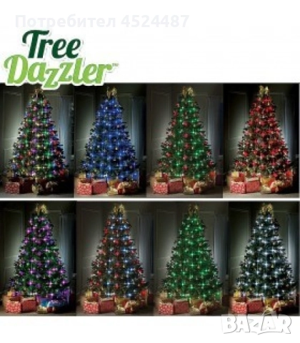 Коледни LED лампички за елха Star shower tree dazzler TV164, снимка 5 - Лед осветление - 52552164