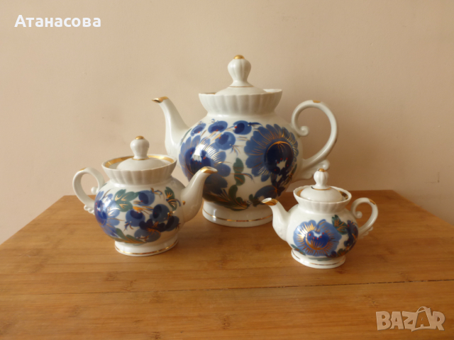 Редки украински порцеланови чайници 3 бр 1970 г чайник, снимка 11 - Аксесоари за кухня - 44566891