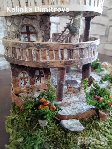 Къщата с цветята-ръчно изработена декорация., снимка 10 - Декорация за дома - 48108250