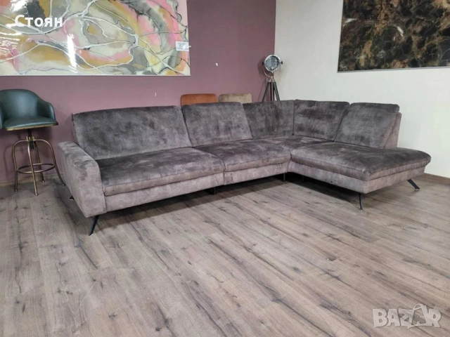 ПРОМОЦИЯ!!! Кафяв ъглов диван от плат LS701521, снимка 10 - Дивани и мека мебел - 52837751