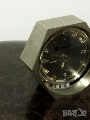 Стар 8-дневен будилник, настолен часовник, снимка 9 - Антикварни и старинни предмети - 53538627