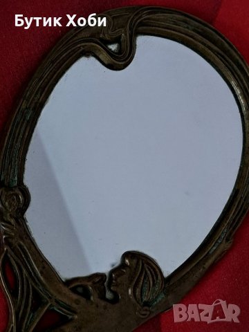 Старинно бронзово огледало, снимка 6 - Антикварни и старинни предмети - 40933226