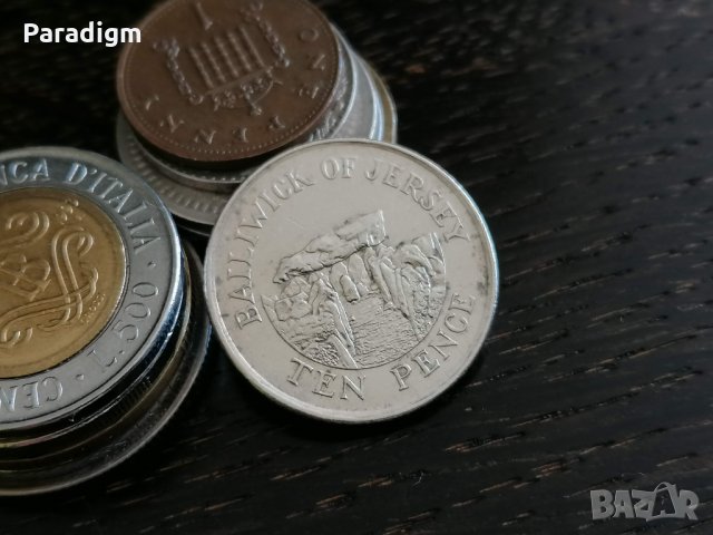 Монета - Остров Джърси - 10 пенса | 1992г.