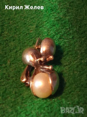 ПЕРЛЕНА АНГЛИЙСКА СРЕБЪРНА ВИНТИДЖ ОБЕЦА СРЕБРО 925 с ЕСТЕСТВЕНА БЯЛА ПЕРЛА ЮВЕЛИРНА ИЗРАБОТКА 38140, снимка 15 - Обеци - 40940700