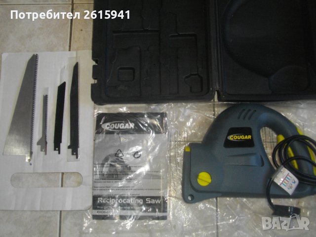 Нов Реципрочен/Саблен Трион-4 Ножа-Пълен Комплект-600W/4500min/COUGAR EHO64737/Рязане До 100мм/