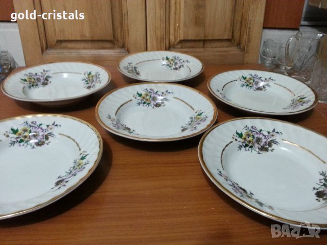 Стар български порцелан чинии дълбоки, снимка 3 - Антикварни и старинни предмети - 34804794