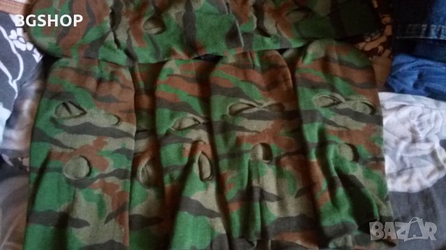 Зимна шапка маска за лице - Зелен камуфлаж, снимка 4 - Шапки - 35736147