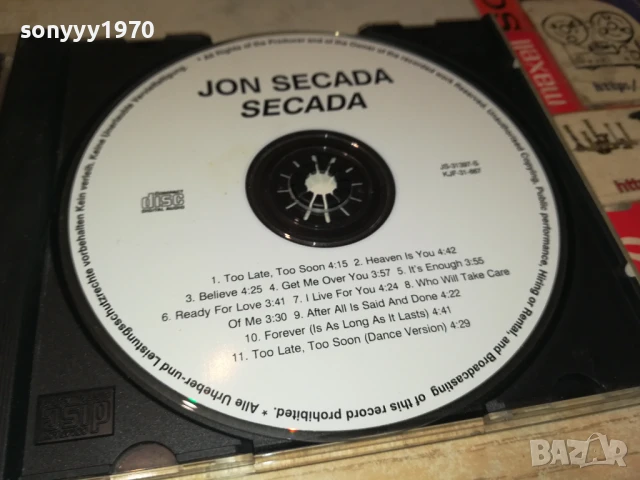 JON SECADA CD 0508251105, снимка 11 - CD дискове - 51258093