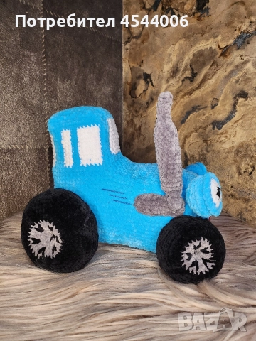 Плетена играчка Мечо Пух ,Бинго.Син трактор, снимка 8 - Плюшени играчки - 52803012