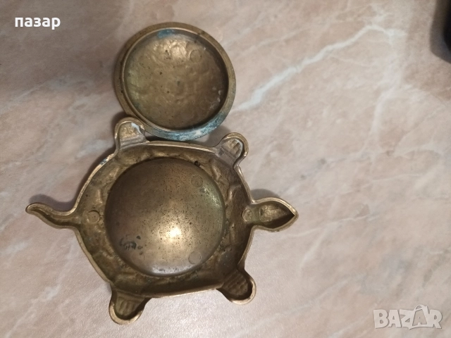 Бронзова кутийка тип костенурка , снимка 2 - Антикварни и старинни предмети - 52856140