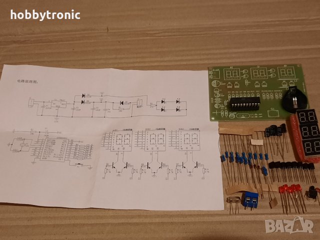 Електронен LED часовник 3х2 цифри кит за сглобяване , снимка 1