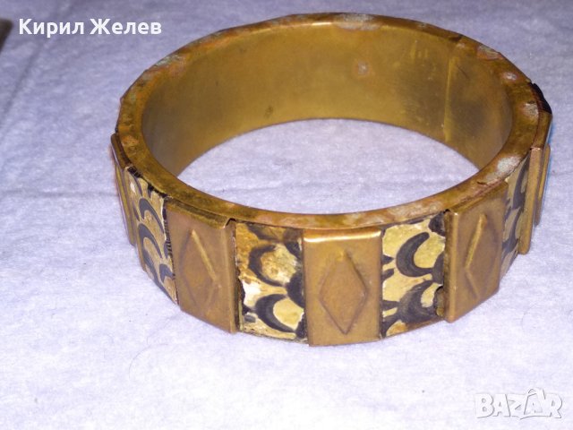 СТАРА БРОНЗОВА ТИБЕТСКА ТРАДИЦИОННА ГРИВНА РЯДКА РЪЧНА ИЗРАБОТКА ИНКРУСТИРАНА с РОГ / КОСТ 73731, снимка 14 - Антикварни и старинни предмети - 41202048