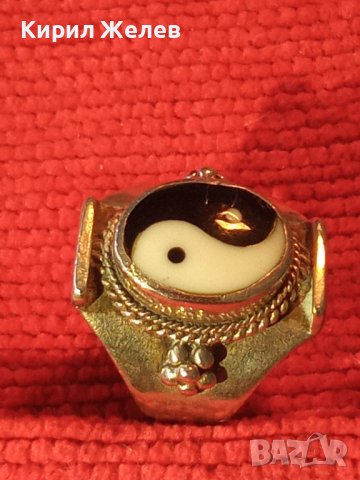 ИН и ЯН Емайлиран СРЕБЪРЕН ПРЪСТЕН ВИСОКА ПРОБА СРЕБРО Стара ХУДОЖЕСТВЕНА РЪЧНА ИЗРАБОТКА 38434, снимка 17 - Антикварни и старинни предмети - 41387553