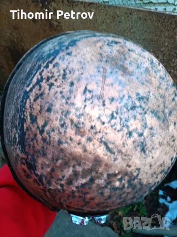 Старавремски меден тиган., снимка 3 - Антикварни и старинни предмети - 48646051