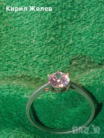 СКЪПОЦЕНЕН ГОДЕЖЕН СРЕБЪРЕН ПРЪСТЕН СРЕБРО ВИСОКА ПРОБА с БЯЛА ПОЗЛАТА и ЕДЪР ФАСЕТИРАН ЦИРКОН 44354, снимка 15 - Пръстени - 49144564