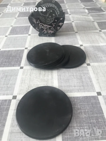 Гранитни гравирани подложки за чаши - комплект, снимка 4 - Други - 50931297