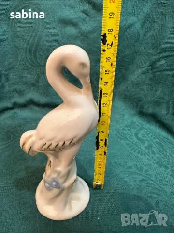 Фигури/статуетки птица и жерав-Полонное и Лимож/Limoges, снимка 5 - Антикварни и старинни предмети - 52999002
