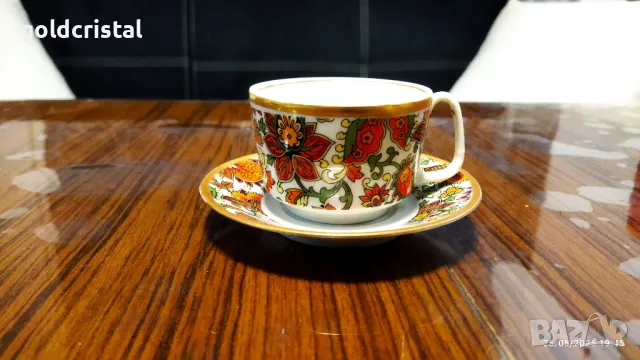 Стар български порцелан Изида кашмир захарница чаша за кафе , снимка 8 - Антикварни и старинни предмети - 45919230