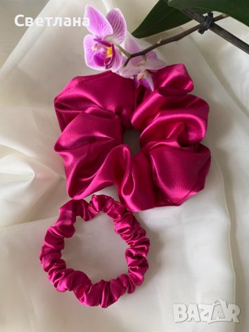 Сатенени скрънчита на едро и дребно - 45 десена, снимка 13 - Аксесоари за коса - 41501335